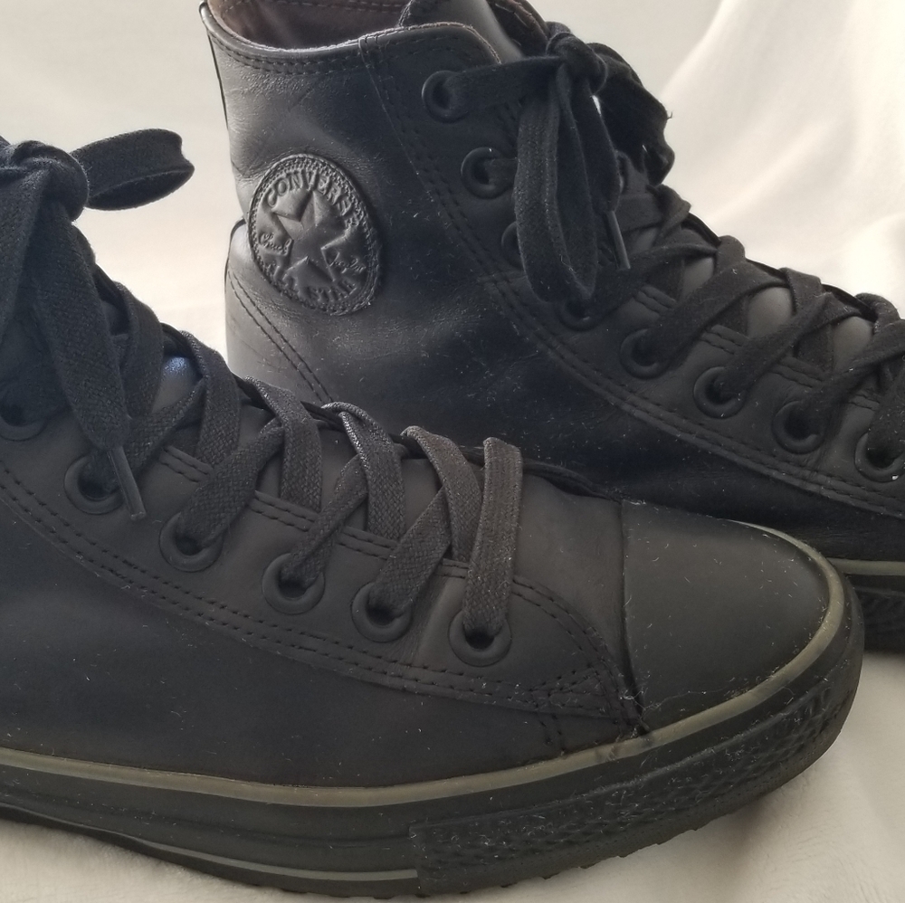 Leather High Top Converse!!